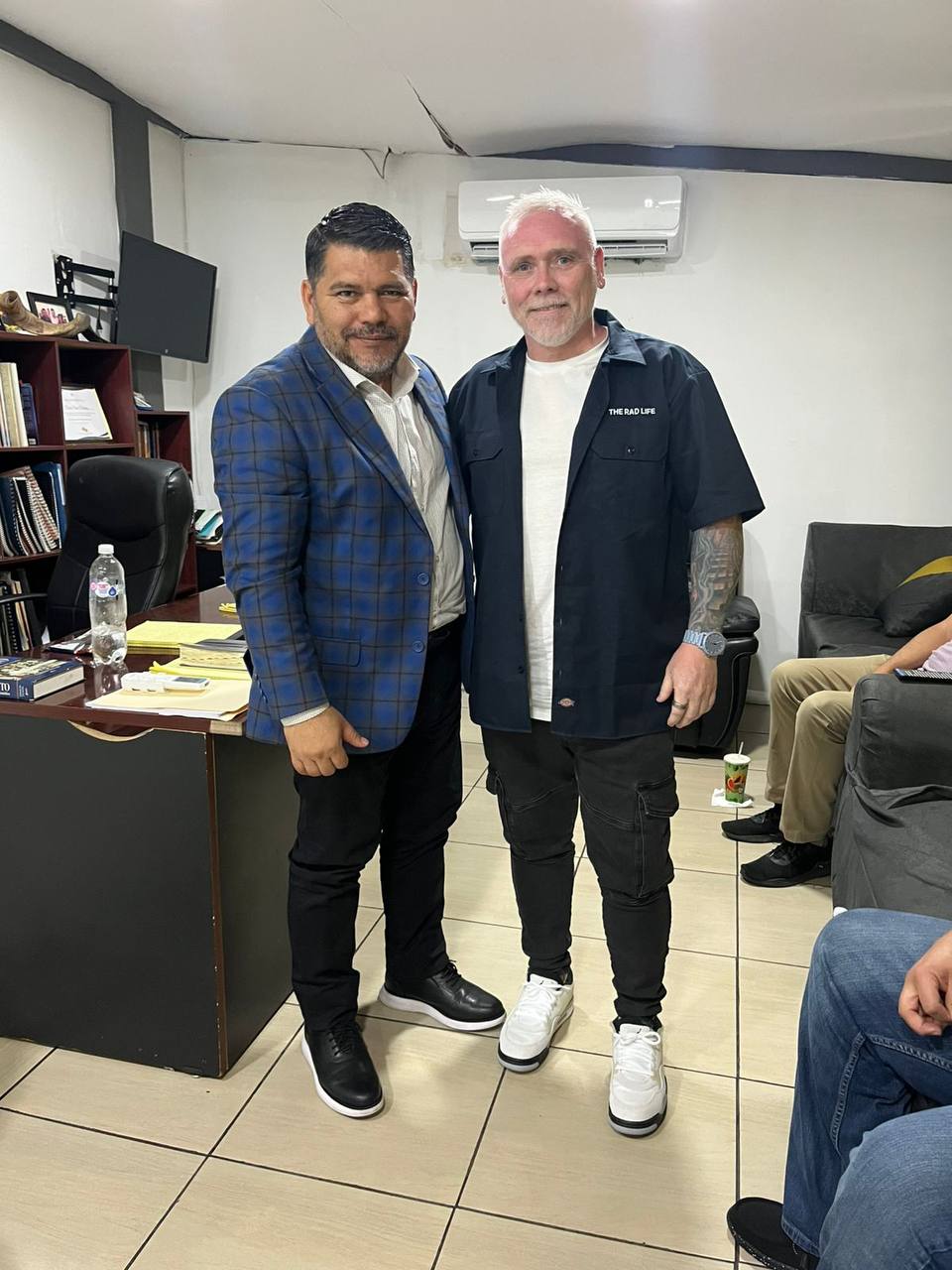 Pastor Michael Chamberlain with a ministry leader in El Salvador