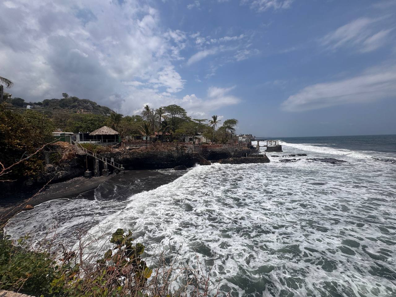 The Pacific coast of El Salvador during a mission journey
